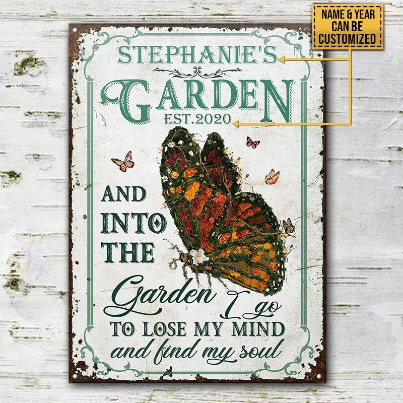 Personalized-Butterfly-Garden-And-Into-Customized-Classic-Metal-Signs-2 Personalized Butterfly Garden And Into Customized Classic Metal Signs 2