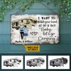 Personalized Camping 5th Wheel Color Hold Your Hand Customized Wood Rectangle Sign