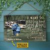 Personalized Camping Class A Green Baby Let's Go Customized Wood Rectangle Sign