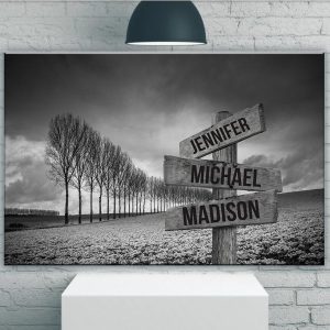 Personalized Canvas Flower Field Multi Names Canvas Prints