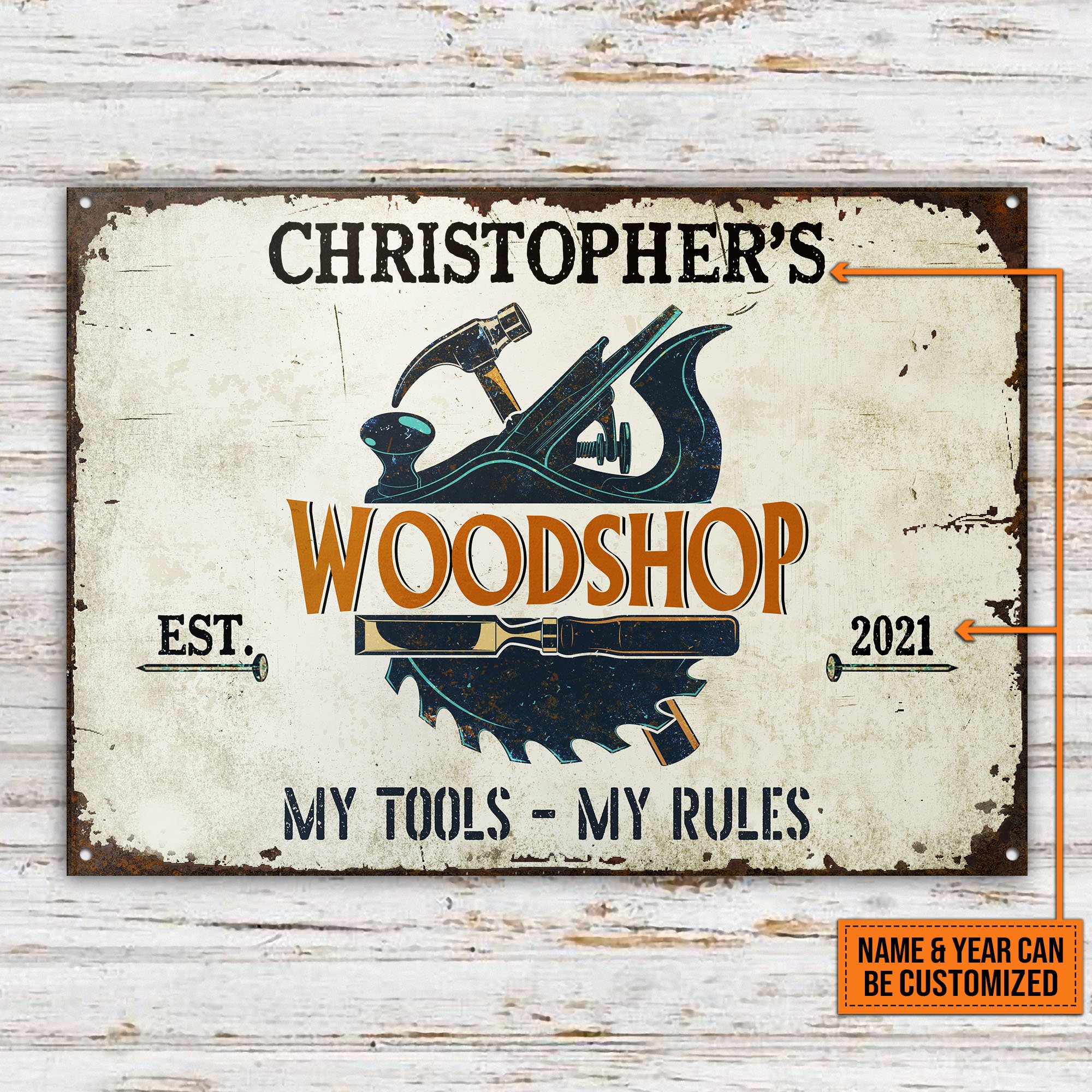 Personalized-Carpenter-My-Tools-My-Rules-Customized-Classic-Metal-Signs-2 Personalized Carpenter My Tools My Rules Customized Classic Metal Signs 2