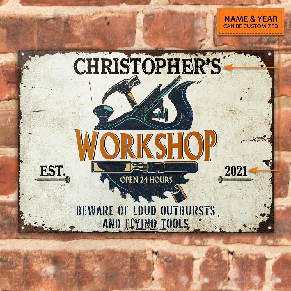 Personalized-Carpenter-Workshop-Beware-Of-Loud-Customized-Classic-Metal-Signs-1 Personalized Carpenter Workshop Beware Of Loud Customized Classic Metal Signs 1