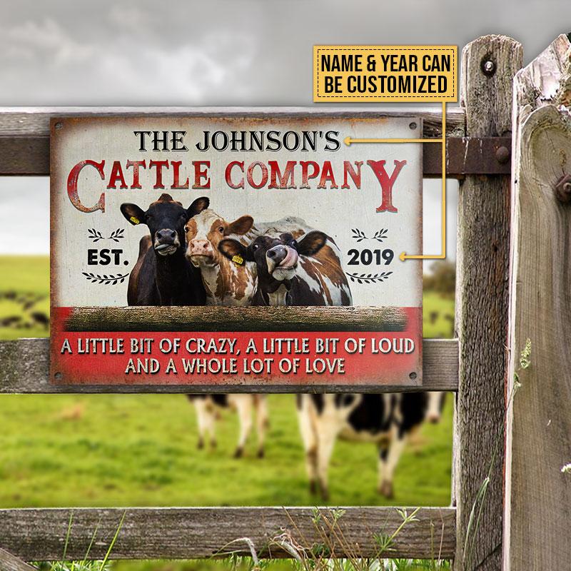 Personalized Cattle Company A Little Bit Of Customized Classic Metal Signs