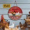 Personalized Chicken Coop Farm Fresh Customized Wood Circle Sign