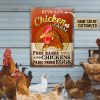 Personalized Chicken Farm Free Range Customized Classic Metal Signs