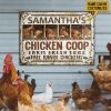 Personalized Chicken Free Range Chickens Customized Classic Metal Signs