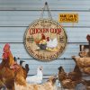 Personalized Chicken Fresh Eggs Daily Customized Wood Circle Sign