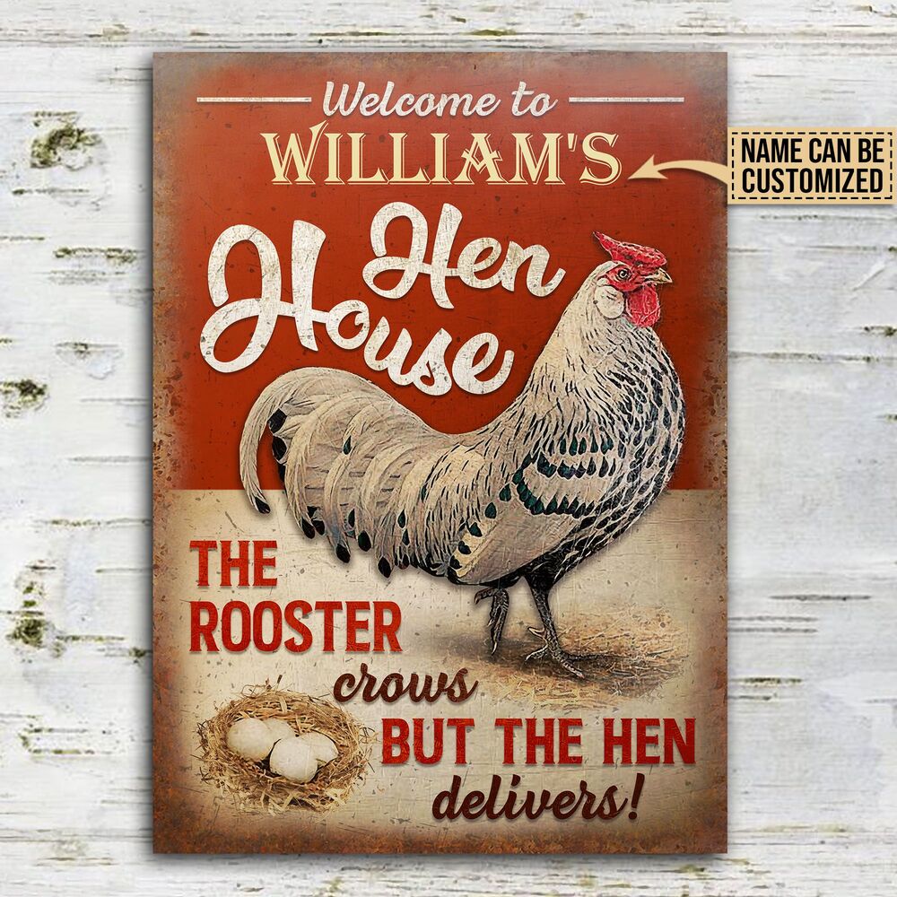 Personalized-Chicken-The-Rooster-Crows-Customized-Classic-Metal-Signs-2 Personalized Chicken The Rooster Crows Customized Classic Metal Signs 2