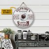 Personalized Coffee Station Burdens Be Light Customized Wood Circle Sign