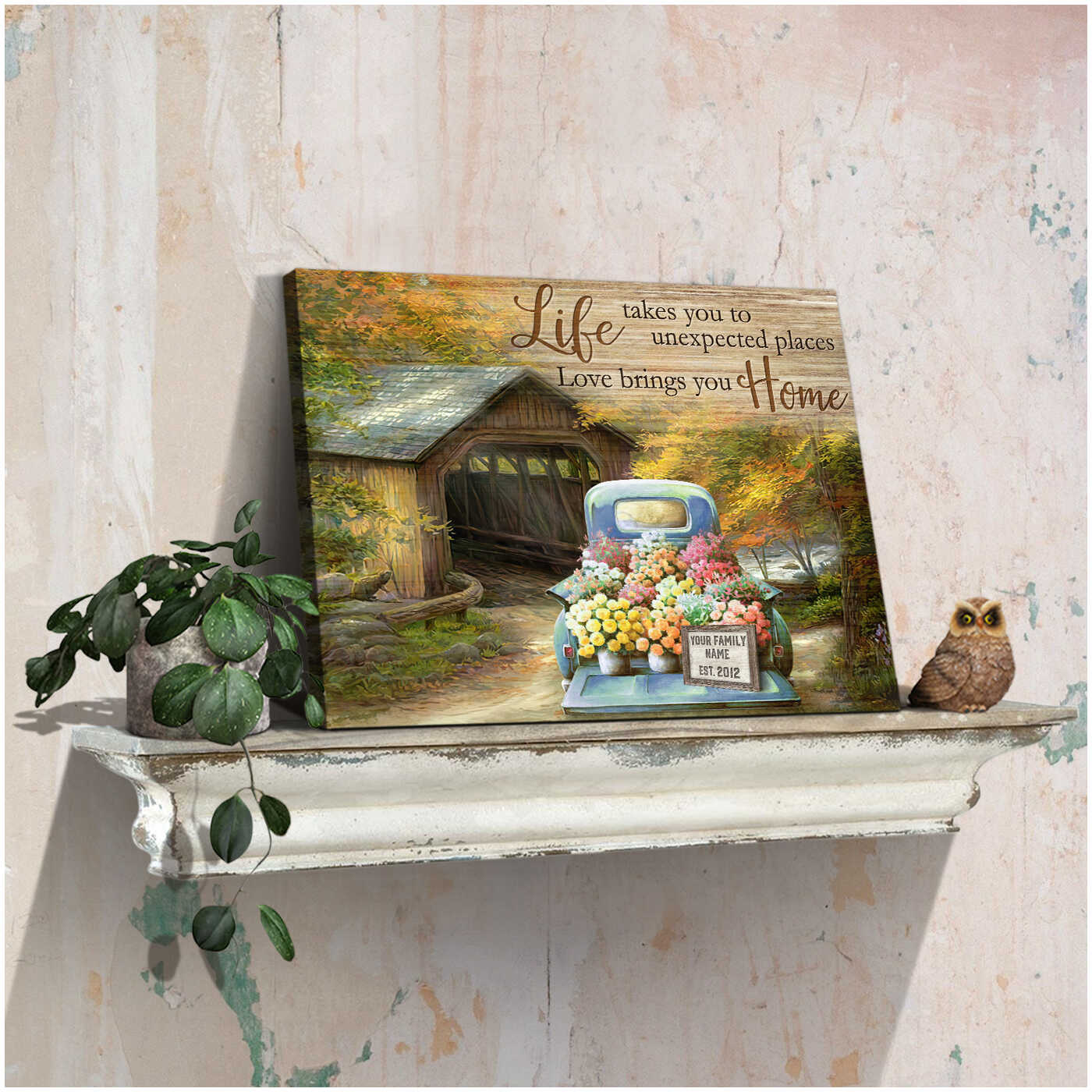 Personalized-Country-Road-And-Floral-Truck-Life-Takes-You-To-Unexpected-Places-Custom-Name-And-Date-Farmhouse-Canvas-Prints-Wall-Art-Decor-1 Personalized Country Road And Floral Truck Life Takes You To Unexpected Places Custom Name And Date Farmhouse Canvas Prints Wall Art Decor 1