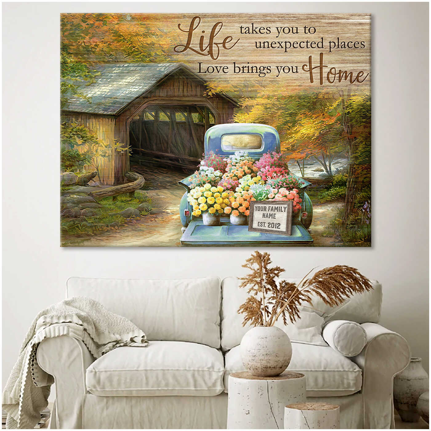 Personalized-Country-Road-And-Floral-Truck-Life-Takes-You-To-Unexpected-Places-Custom-Name-And-Date-Farmhouse-Canvas-Prints-Wall-Art-Decor-2 Personalized Country Road And Floral Truck Life Takes You To Unexpected Places Custom Name And Date Farmhouse Canvas Prints Wall Art Decor 2