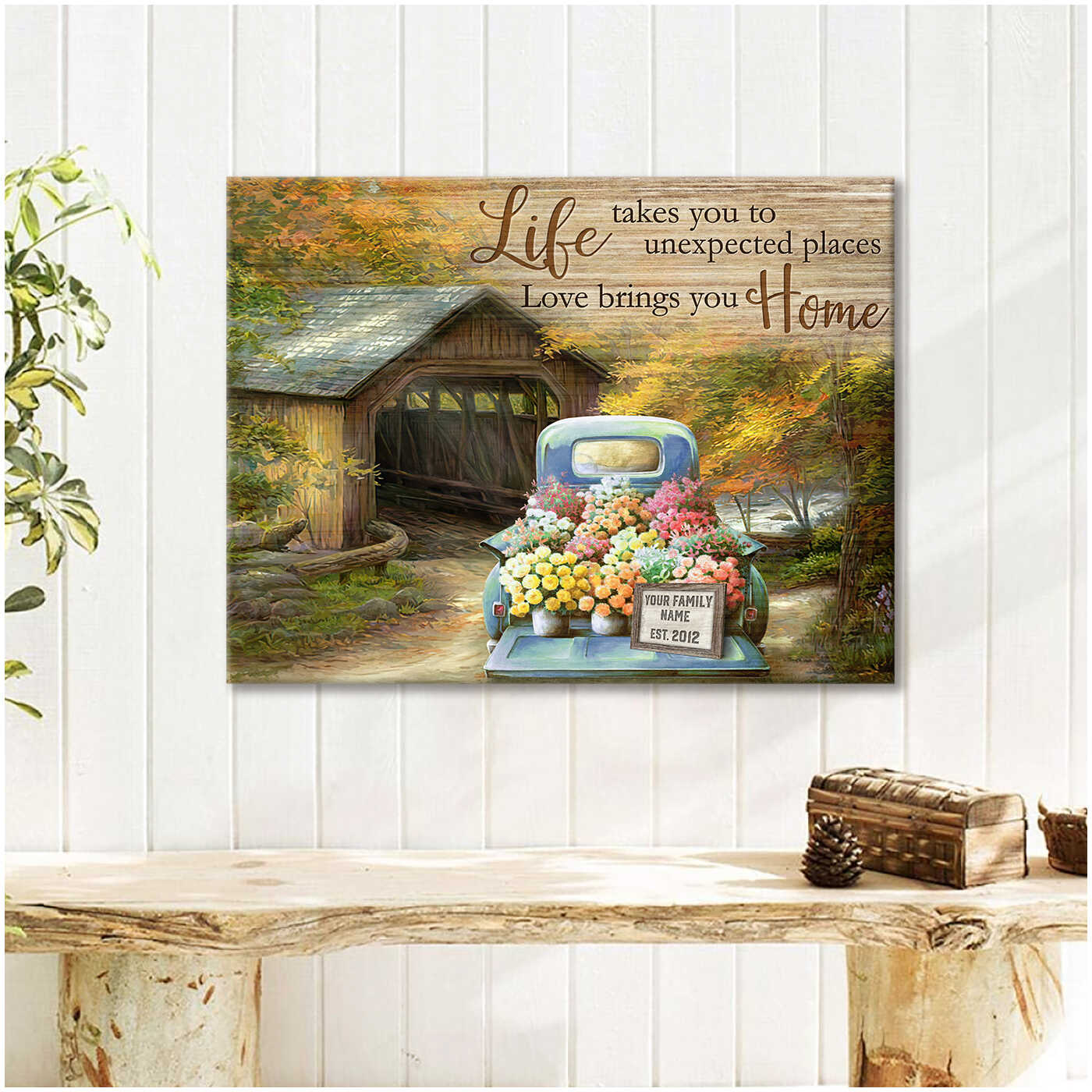 Personalized-Country-Road-And-Floral-Truck-Life-Takes-You-To-Unexpected-Places-Custom-Name-And-Date-Farmhouse-Canvas-Prints-Wall-Art-Decor-3 Personalized Country Road And Floral Truck Life Takes You To Unexpected Places Custom Name And Date Farmhouse Canvas Prints Wall Art Decor 3