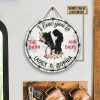 Personalized Cowgirl I Love You Customized Wood Circle Sign