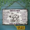 Personalized Cycling A Team Customized Wood Rectangle Sign