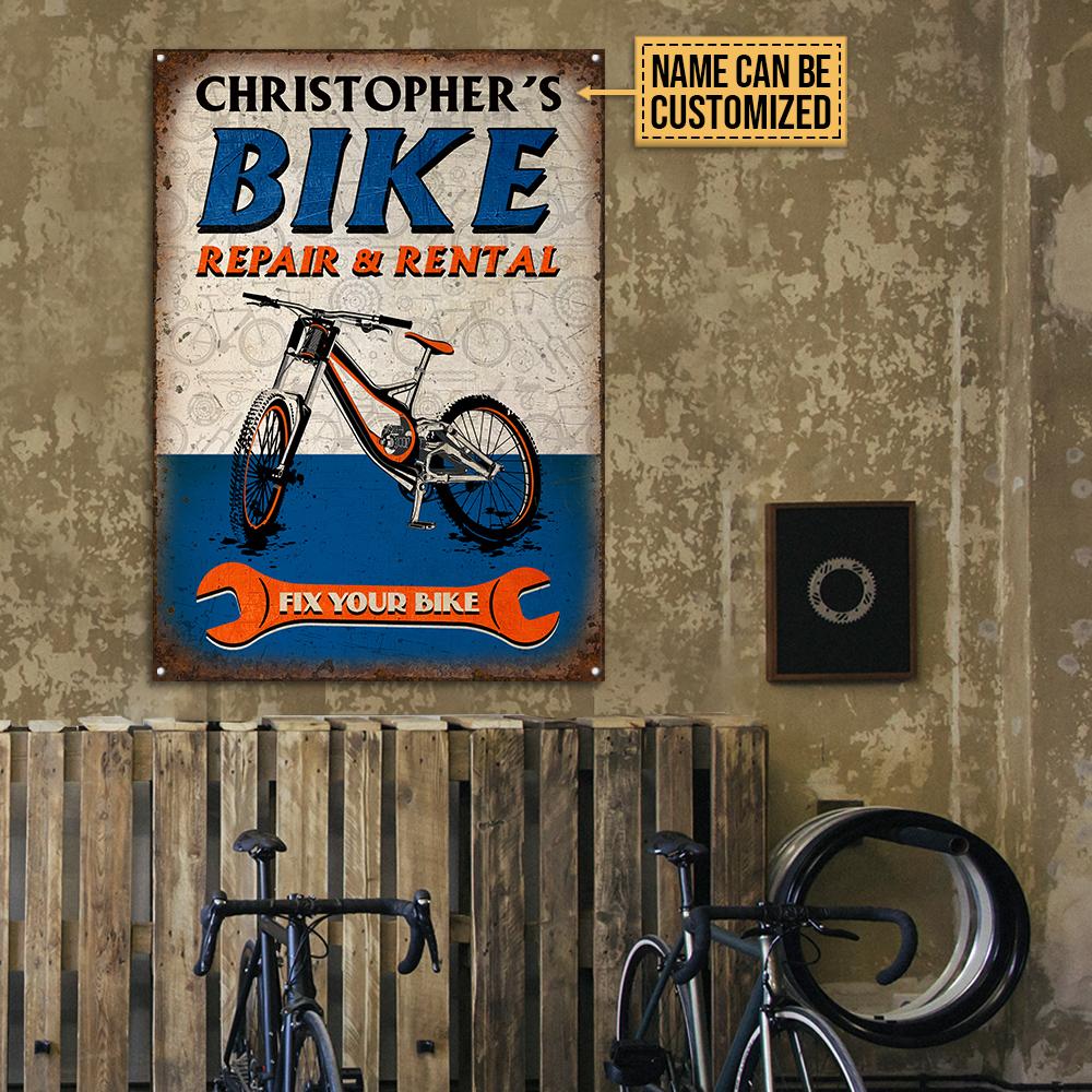 Personalized Cycling Fix Your Bike Customized Classic Metal Signs