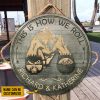 Personalized Cycling How We Roll Customized Wood Circle Sign