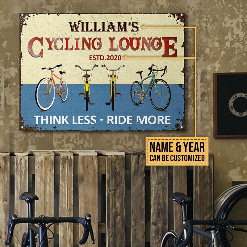 Personalized Cycling Think Less Customized Classic Metal Signs