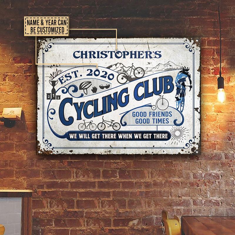 Personalized Cycling We Will Get There Custom Classic Metal Signs