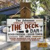 Personalized Deck Backyard Good Friends Good Times Custom Wood Rectangle Sign