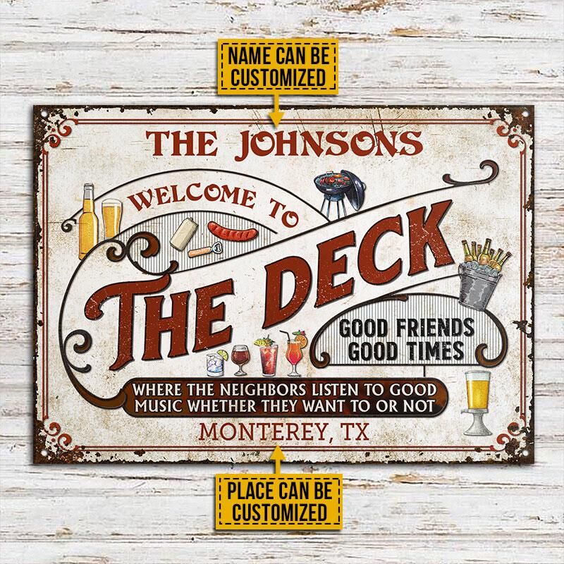 Personalized-Deck-Grilling-Red-Listen-To-The-Good-Music-Custom-Classic-Metal-Signs-2 Personalized Deck Grilling Red Listen To The Good Music Custom Classic Metal Signs 2