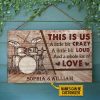 Personalized Drum This Is Us Love Customized Wood Rectangle Sign