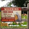 Personalized Duck Warning Thug Duck Customized Classic Metal Signs