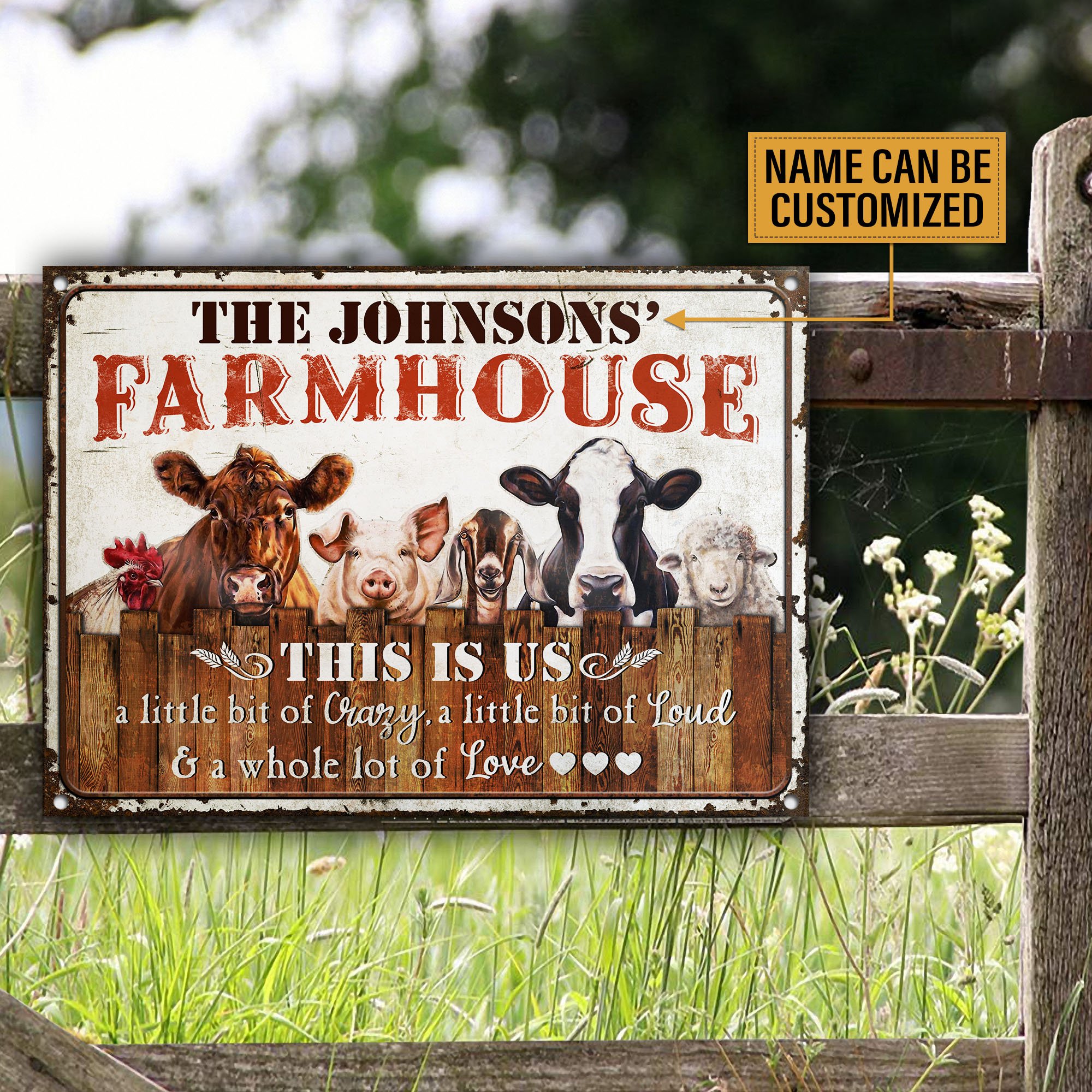 Personalized Farm Farmhouse This Is Us Customized Classic Metal Signs