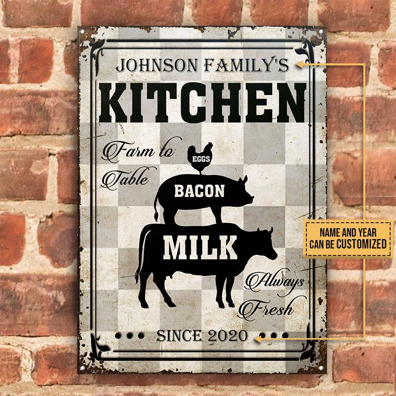 Personalized-Farmhouse-Kitchen-Farm-To-Table-Custom-Classic-Metal-Signs-1 Personalized Farmhouse Kitchen Farm To Table Custom Classic Metal Signs 1