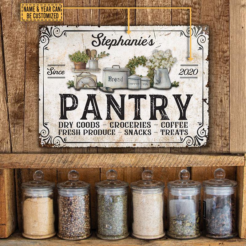 Personalized Farmhouse Pantry Customized Classic Metal Signs