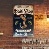 Personalized Fishing Bait Shop Master Baiter Customized Classic Metal Signs