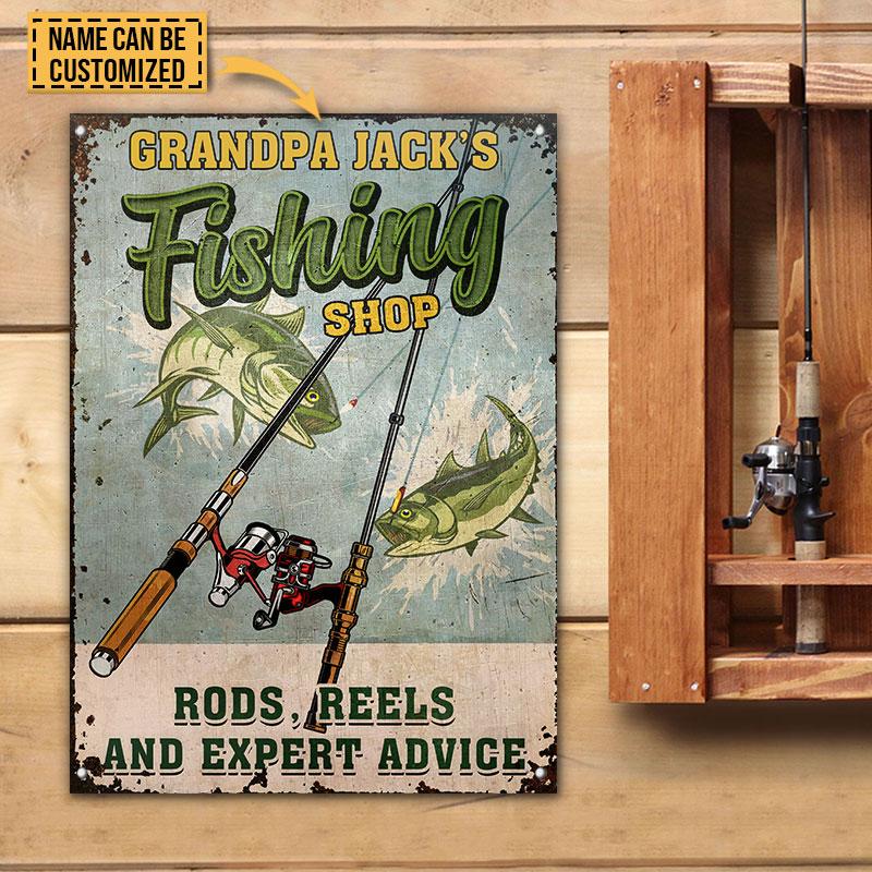Personalized Fishing Expert Advice Custom Classic Metal Signs