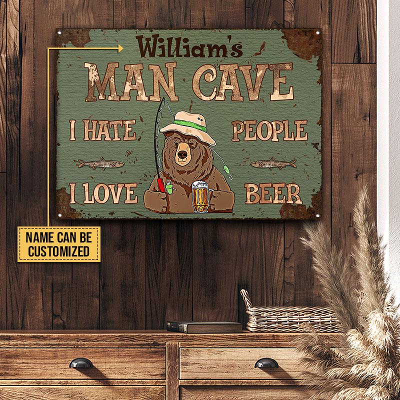 Personalized Fishing I Hate People Customized Classic Metal Signs