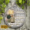 Personalized Fishing Old Couple When We Get Custom Wood Circle Sign