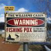 Personalized Fishing Pox Warning Customized Classic Metal Signs