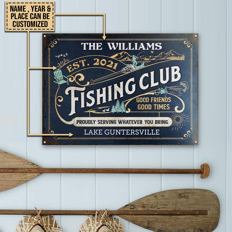 Personalized Fishing Proudly Serving Customized Classic Metal Signs
