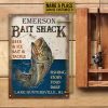 Personalized Fishing Story Bait Shack Customized Classic Metal Signs