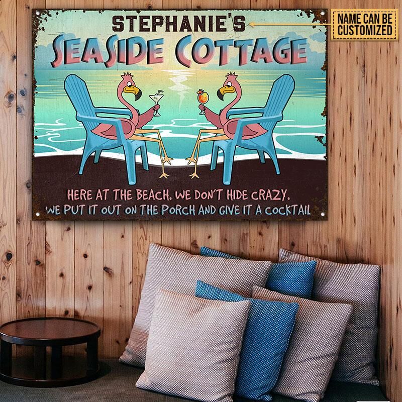 Personalized Flamingo Give It Customized Classic Metal Signs