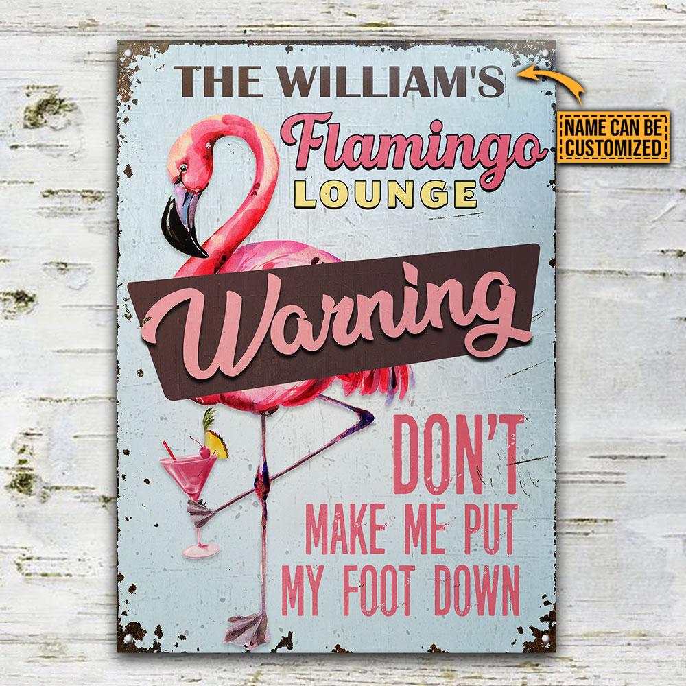 Personalized-Flamingo-Lounge-Foot-Down-Customized-Classic-Metal-Signs-2 Personalized Flamingo Lounge Foot Down Customized Classic Metal Signs 2