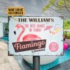 Personalized Flamingo Lounge In Town Customized Classic Metal Signs