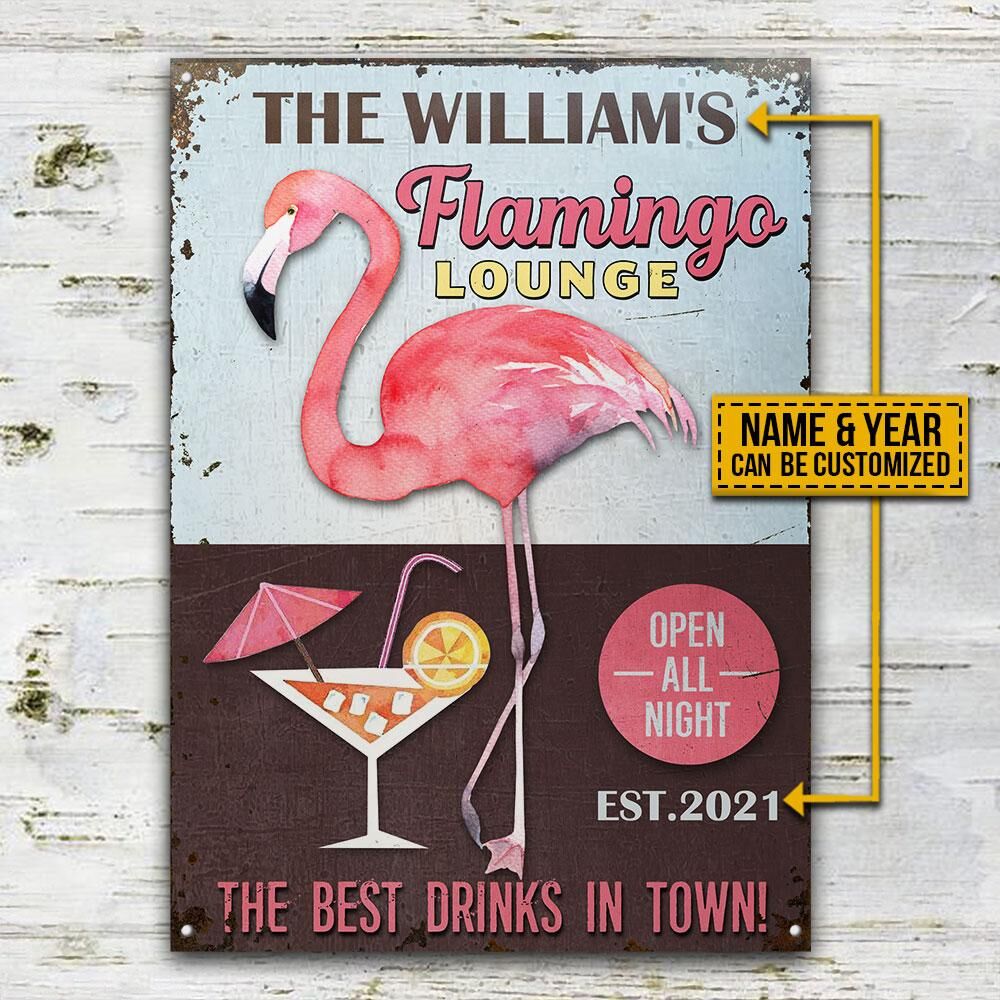 Personalized-Flamingo-Lounge-Open-All-Customized-Classic-Metal-Signs-2 Personalized Flamingo Lounge Open All Customized Classic Metal Signs 2