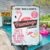 Personalized Flamingo Lounge What We Do Customized Classic Metal Signs