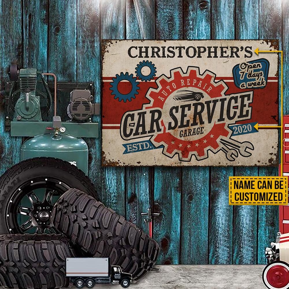 Personalized Garage Car Service Customized Classic Metal Signs