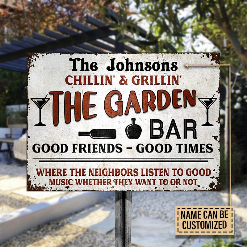 Personalized Garden Bar Beer Good Music Custom Classic Metal Signs