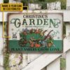 Personalized Garden Fresh Plant Smiles Grow Love Vintage Customized Classic Metal Signs
