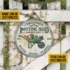 Personalized Garden Potting Shed Customized Wood Circle Sign