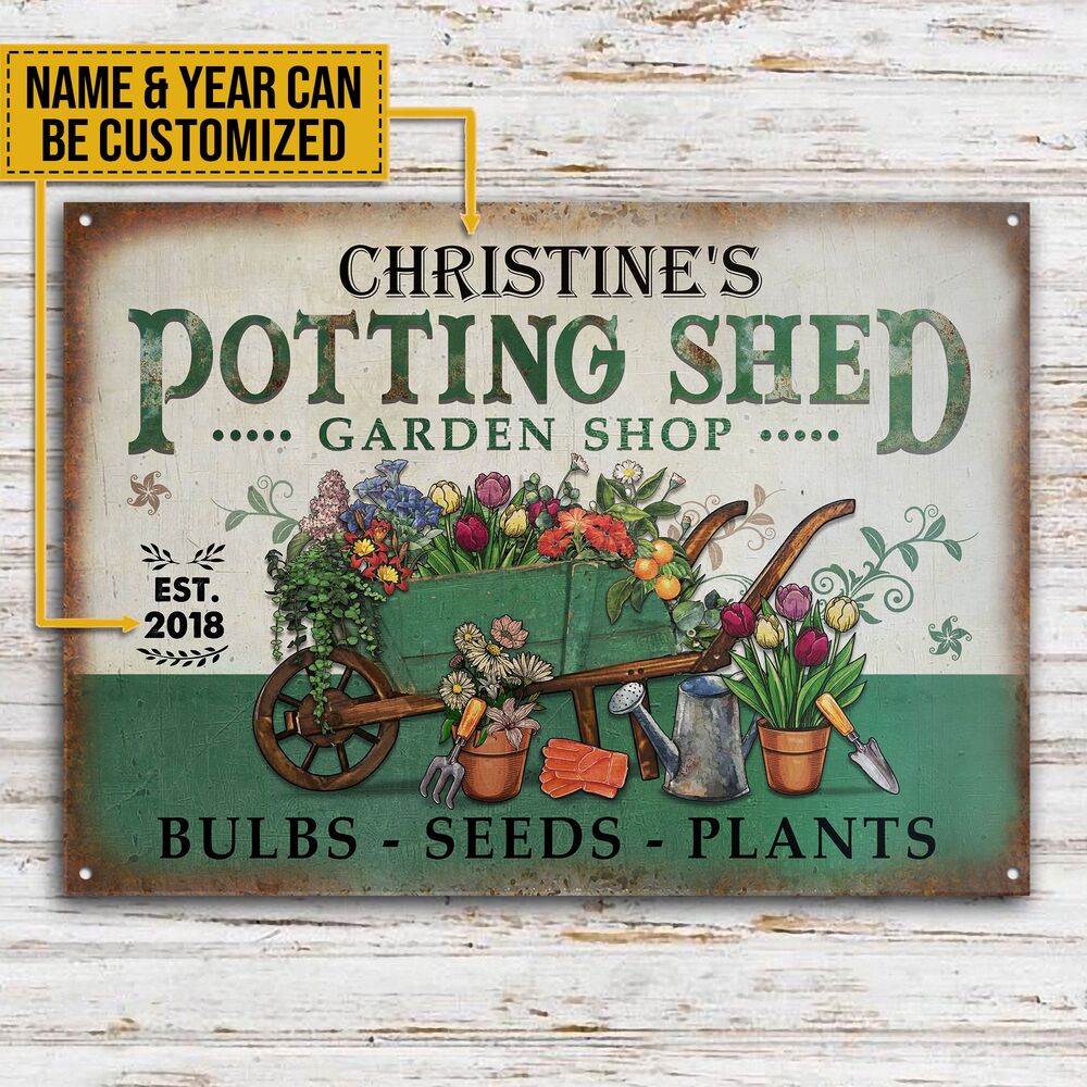 Personalized-Garden-Potting-Shed-Plants-Customized-Classic-Metal-Signs-2 Personalized Garden Potting Shed Plants Customized Classic Metal Signs 2