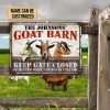 Personalized Goat Keep Gate Close Customized Classic Metal Signs