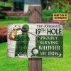 Personalized Golf 19th Hole Proudly Serving Green Customized Wood Rectangle Sign