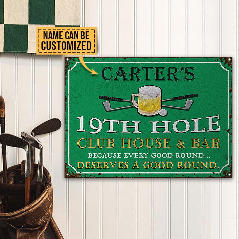 Personalized Golf Because Every Good Round Customized Classic Metal Signs