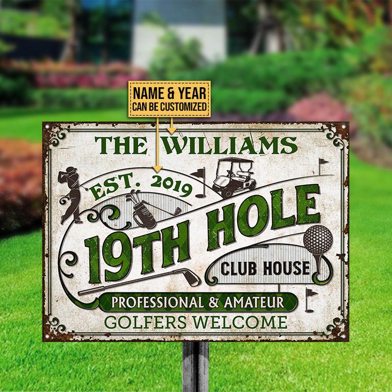 Personalized Golf Club Golfers Welcome Customized Classic Metal Signs